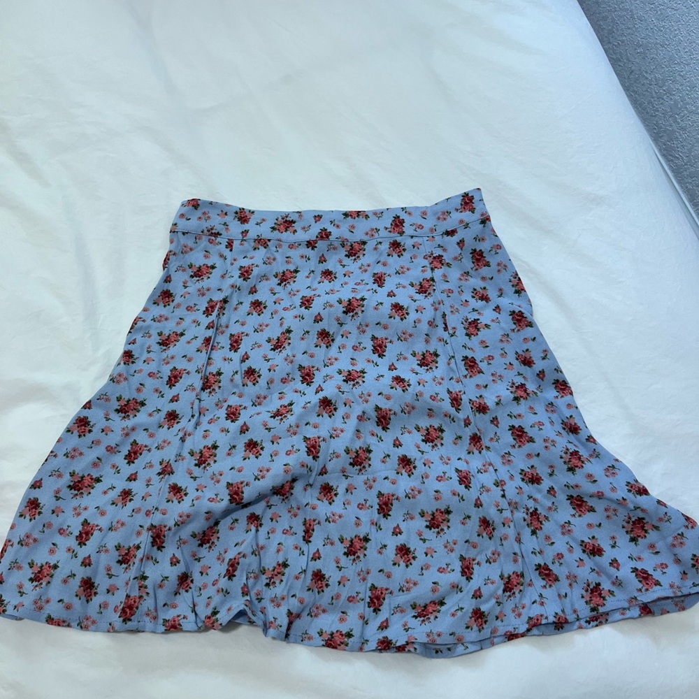 Reformation Blue A-Line Mini Skirt Casual